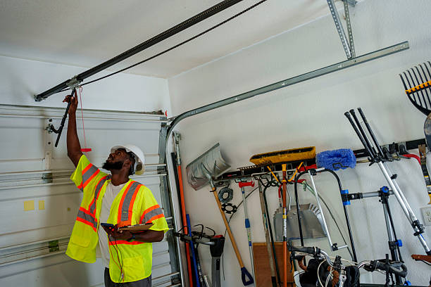 Professional Garage Door Panel Replacement technician working in Badin, NC